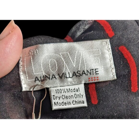 Alina Villasante I Am Love Black Semi Sheer Scarf/Shawl/Wrap - Picture 3 of 6